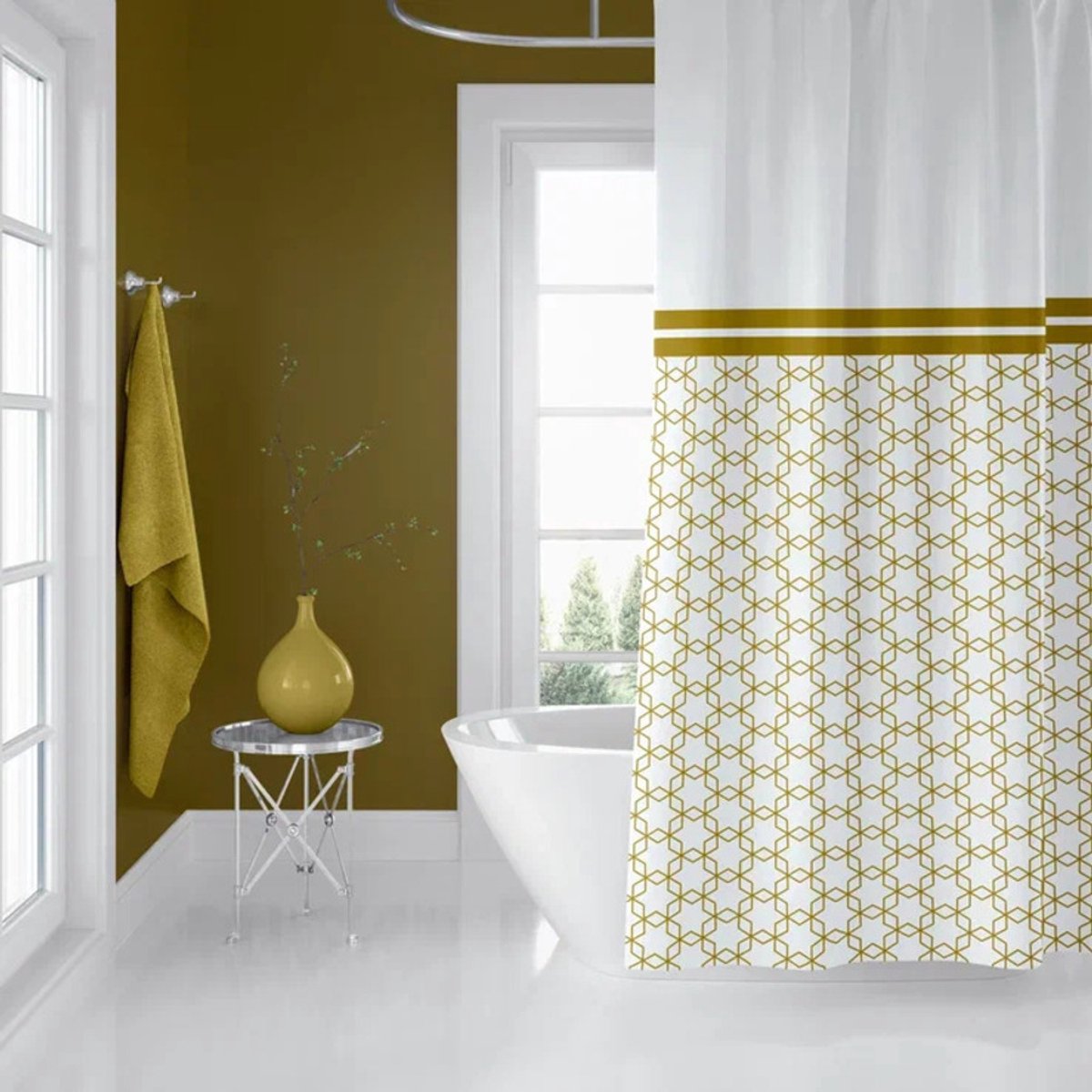 Casabueno - Douchegordijn - Waterdicht & Sneldrogend – 120x200 cm – Anti-Schimmel, Wasbaar & Duurzaam –1869– Badkamer Shower Curtain