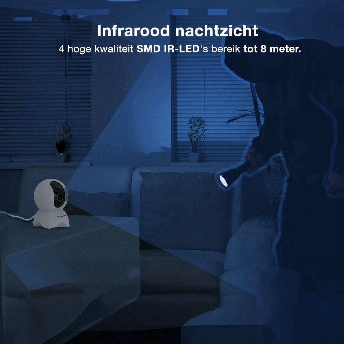 Foscam X5 Beveiligingscamera 5 MP Pan & Tilt Binnencamera - afbeelding 2