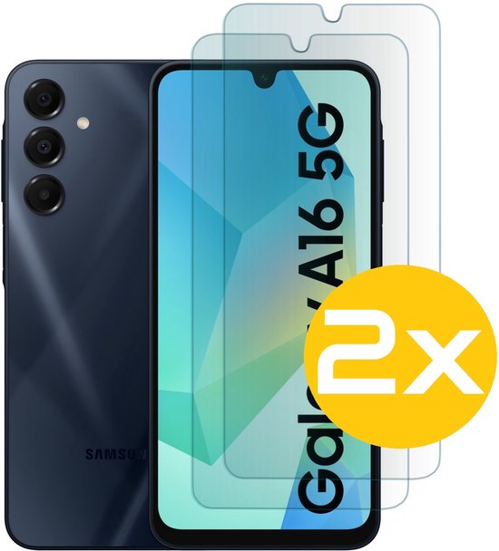 Screenprotector Geschikt Voor Samsung Galaxy A16 - Glasplaat - Tempered Glass - 2 Stuks