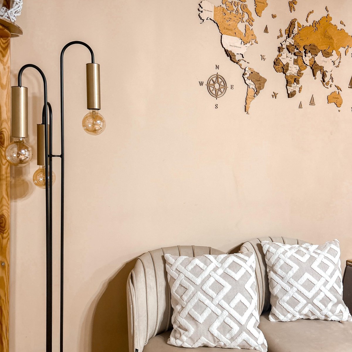 Unyqoos ® Bohemian Stijl Kussenslopen Set van 2 voor Woonkamer en Slaapkamer, Beige, 45 x 45 cm