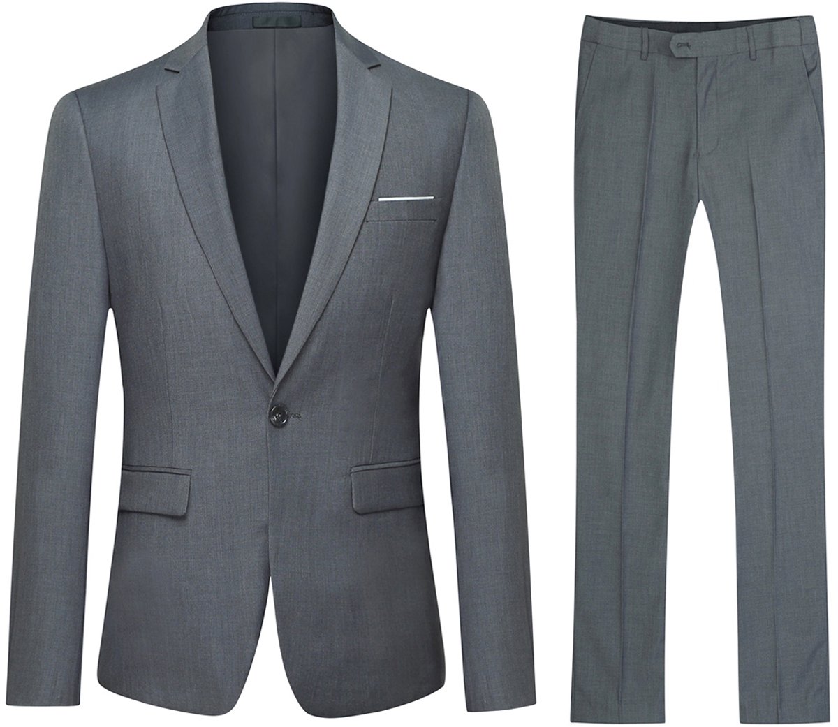Allthemen Heren 2-Piece Suit - Moderne Casual Jacket voor Zaken - M