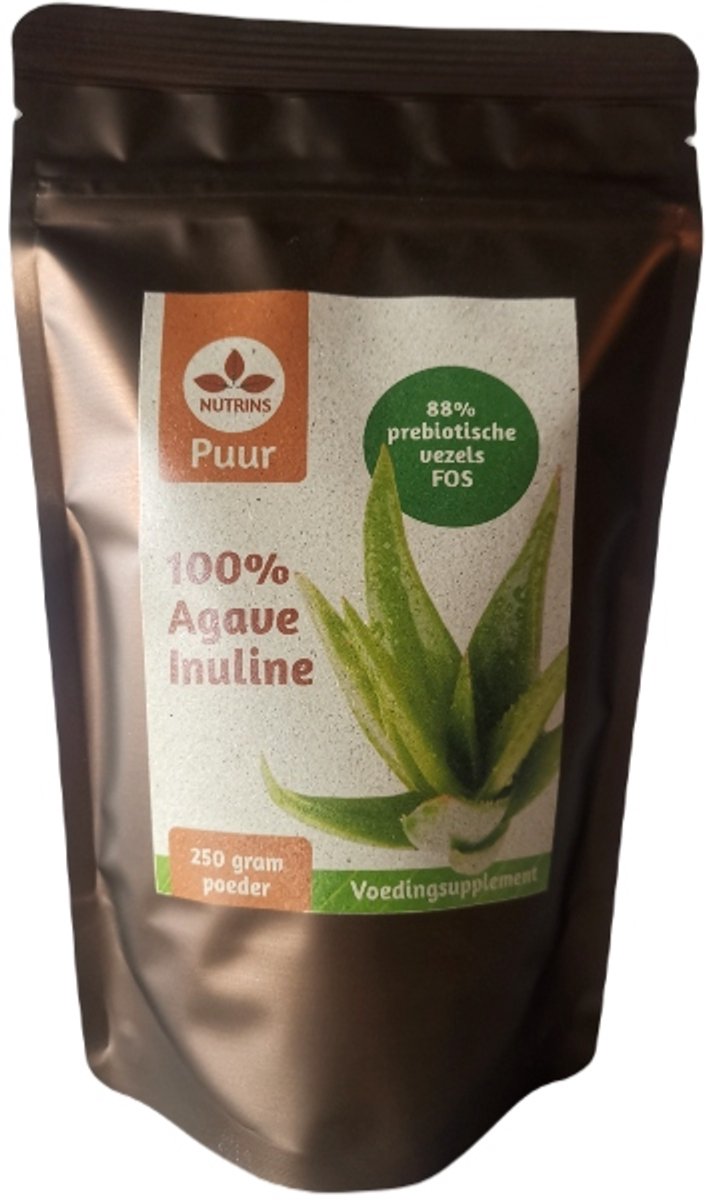 Nutrins Agave Inuline 250 gram - puur inuline poeder - FOS - Blauwe agave.