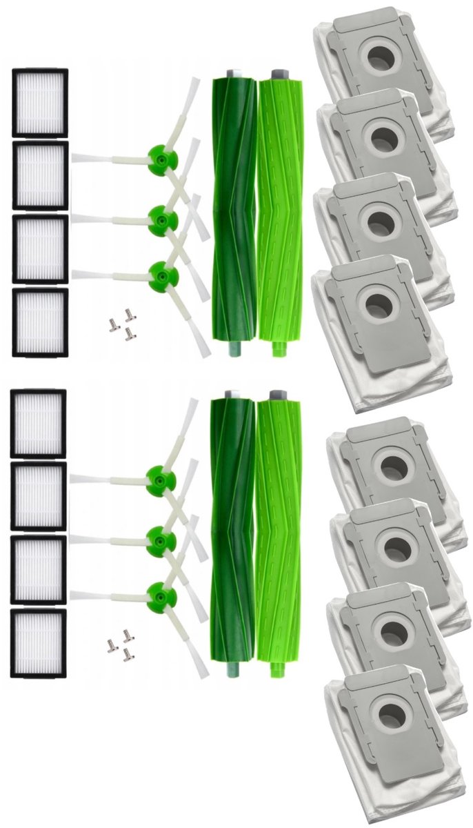 BIG vervangingsset compatibel met iRobot Roomba I7 E5 E6 i3+ i4+ i5+ i6+ i7+ - Roomba e4 Roomba e5 Roomba e6 Roomba i3 Roomba i4 Roomba i5 Roomba i6 Roomba i7 Roomba i7+ Roomba i8 - 26 delige set – Onderhoudsset - stofzuiger accessoireset