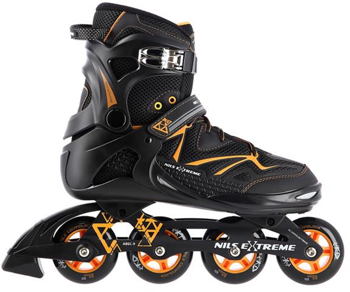 Nils Extreme NA9022 Inlineskates – Aluminium Monoblock Frame ABEC 9 Lager Oranje