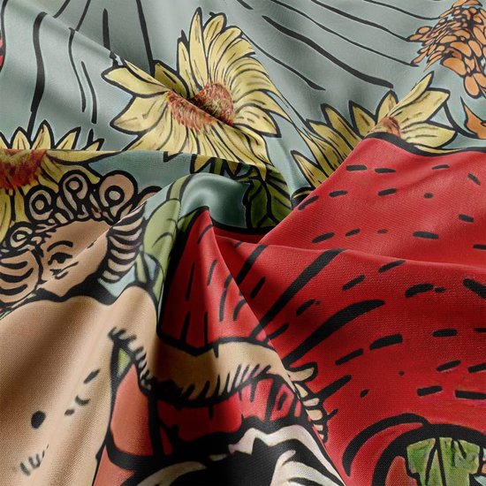 Ulticool - Sun Nature Fleurs Tarot Horoscope Vintage Retro - Tapisserie - 200x150 cm - Groot tapisserie - Affiche