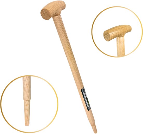 Synx Tools Spade steel 85cm - Essenhoutsteel - Steel voor spade - Spade steel hout - Schepsteel van Synx Tools — afbeelding 5