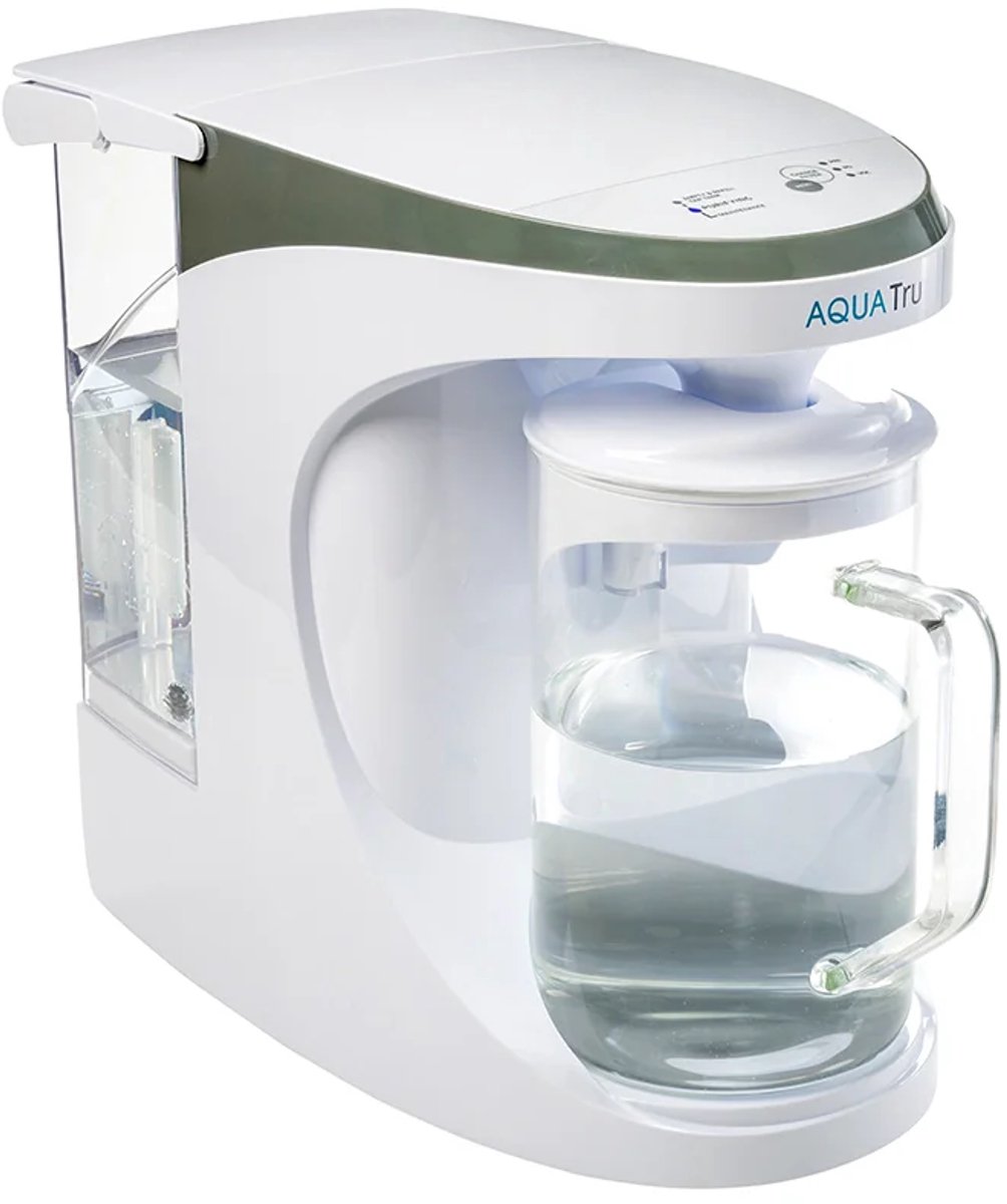 AquaTru Carafe waterzuiveraar - 4-staps omgekeerd osmose waterfilter volledige set (1.9 liter capaciteit)