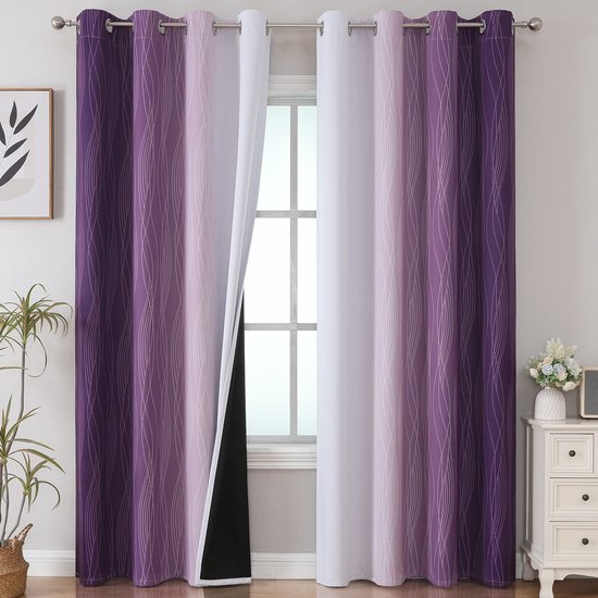 NICETOWN Thermische gordijnen voor winter, saliegroen, verduisteringsgordijn, kinderkamer, gordijnen, 200 cm lang, overgordijnen, woonkamer, modern, set van 2, saliegroen, H 200 x B 140 cm