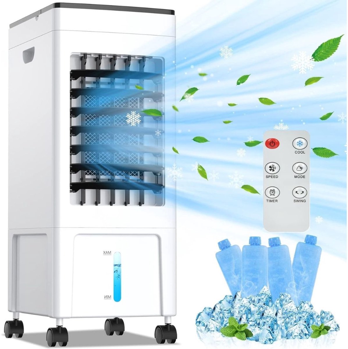 Luchtkoeler - Ventilatoren - Zonder Afvoerslang - Wit en Zwart