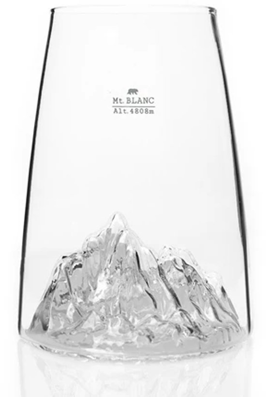 Verre à long drink topographique Alaskan Maker 45cl Mont Blanc