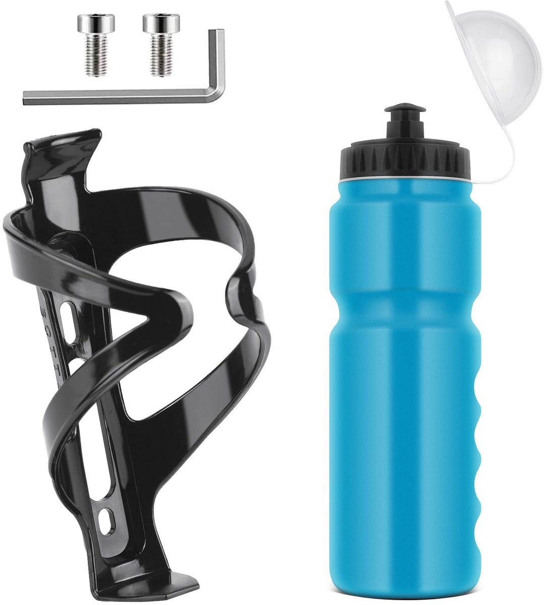 JGS ® Fiets Bidonhouder Set met BPA-vrije Sportfles en Bevestigingsaccessoires voor Diverse Fietsen