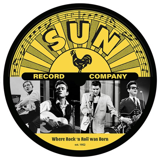 Signs USA - wandbord - dibond - Rond 50 x 50 cm - Sun Records