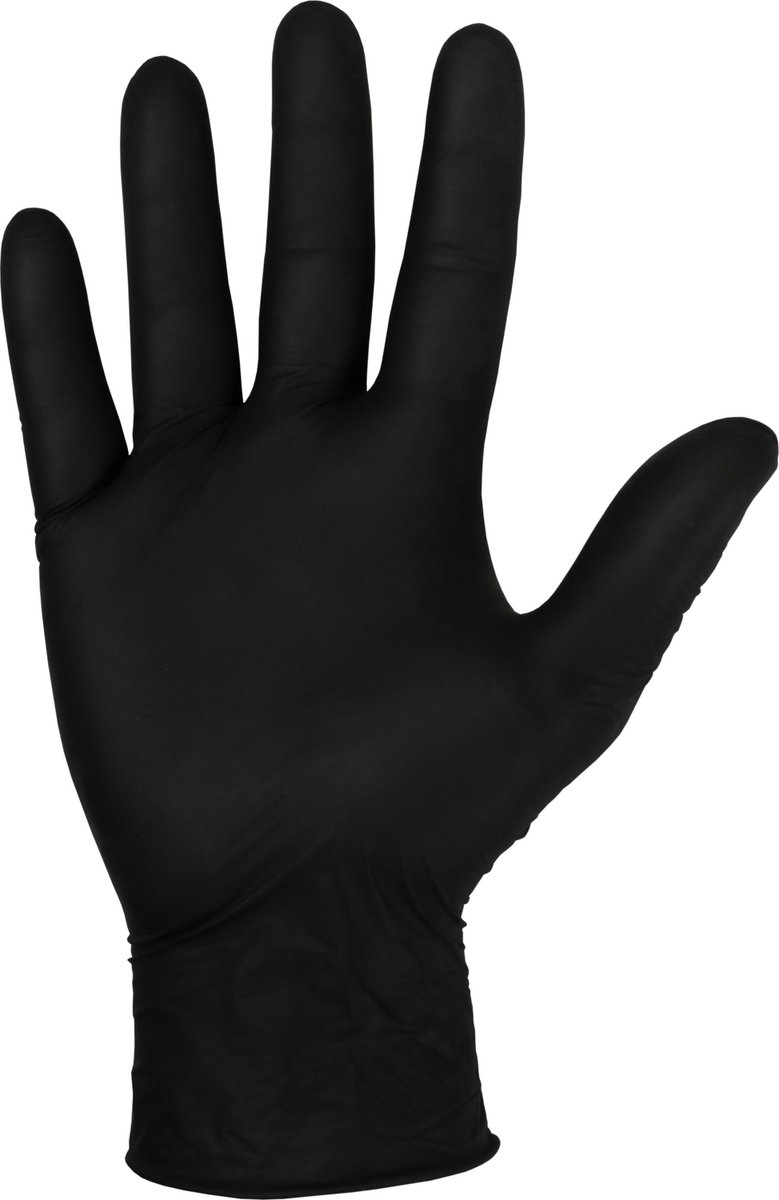 Handschoenen Nitril Poedervrij Zwart S 100 stuks