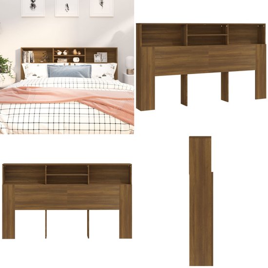 vidaXL Hoofdbordkast 200x19x103,5 cm grijs sonoma eikenkleurig