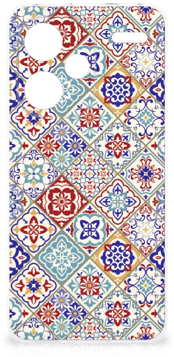 Back Cover voor Xiaomi Redmi Note 13 Pro Plus TPU Siliconen Hoesje Tiles Color