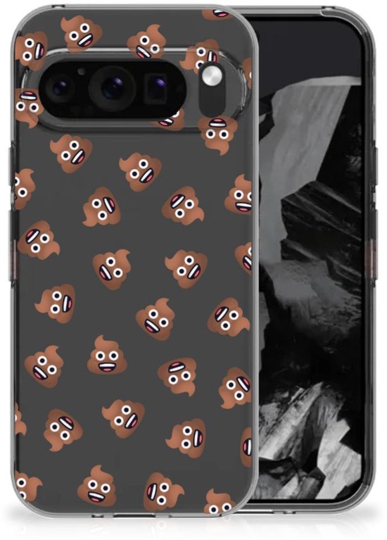 TPU bumper voor Google Pixel 9 Pro XL Poep Emojis