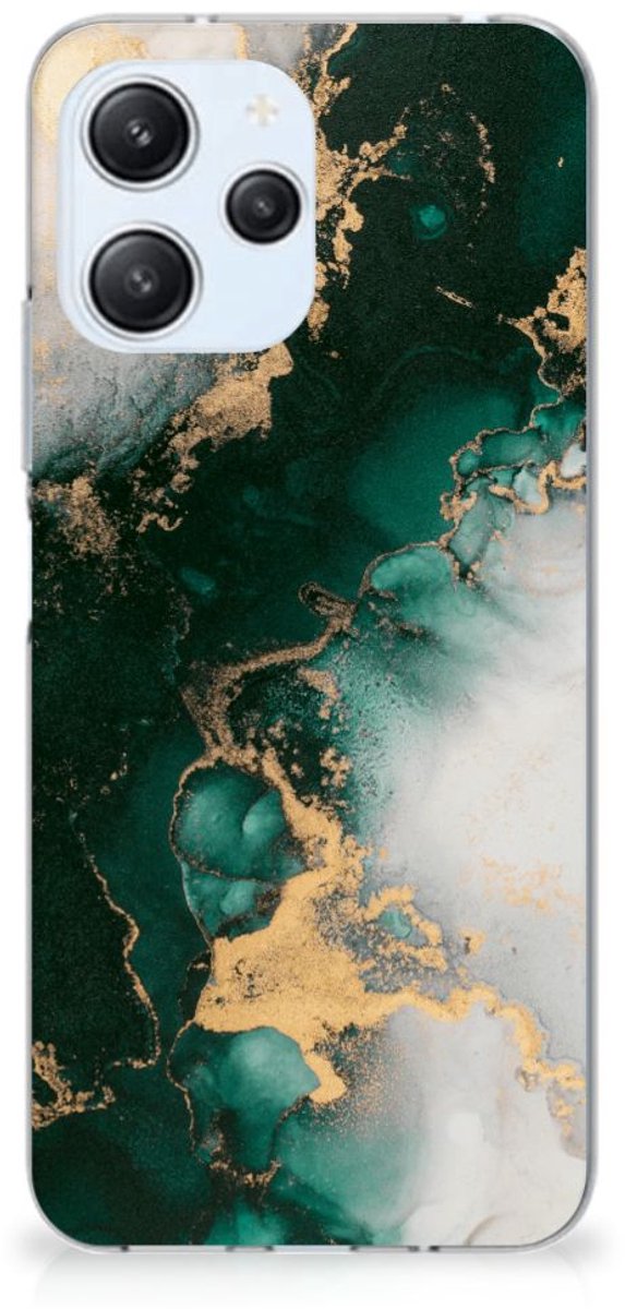 TPU Siliconen Hoesje voor Xiaomi Redmi 12 4G Marmer Groen