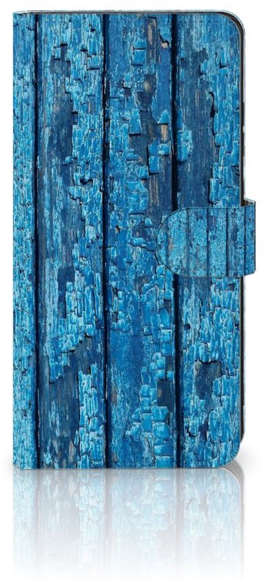 Coque de Protection pour Samsung Galaxy S25 Ultra Portefeuille Bois Bleu