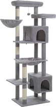 Kattenu MeowMansion - Grote Krabpaal Voor Grote Katten - Grote Krabpaal XXL katten - Grijs - Krabpaal voor zware katten