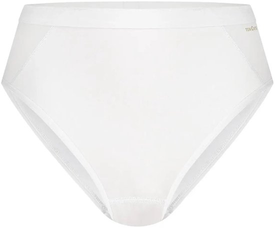 Witte, hoge tailleslip.
