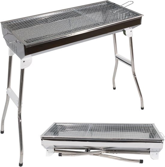 Opvouwbare campinggrill, draagbare campinggrill met verstelbare hoogte