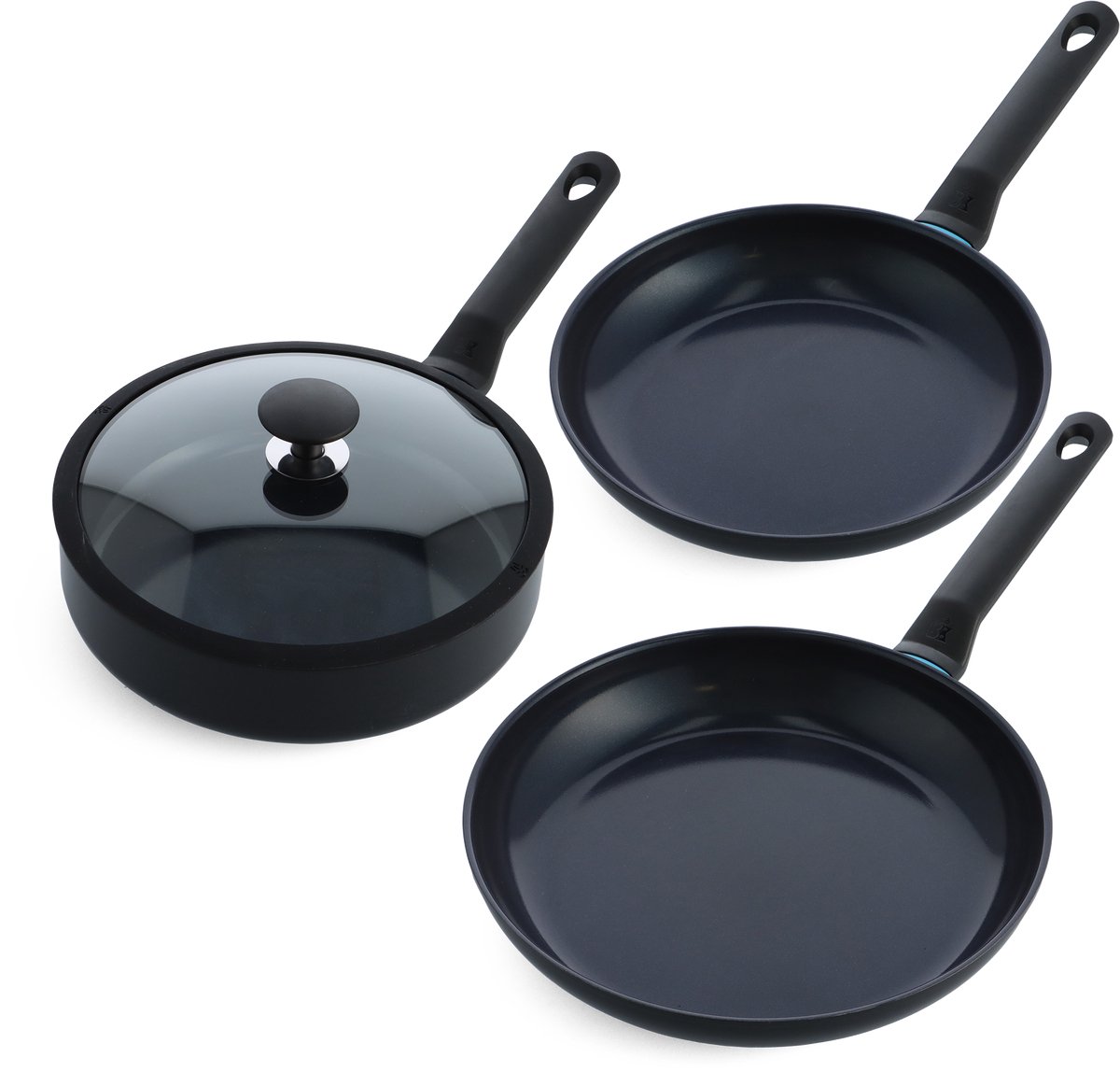 BK Blue Label Induction Pannenset - Koekenpan 24/28 cm - Hapjespan 24cm - PFAS vrij - Inductie