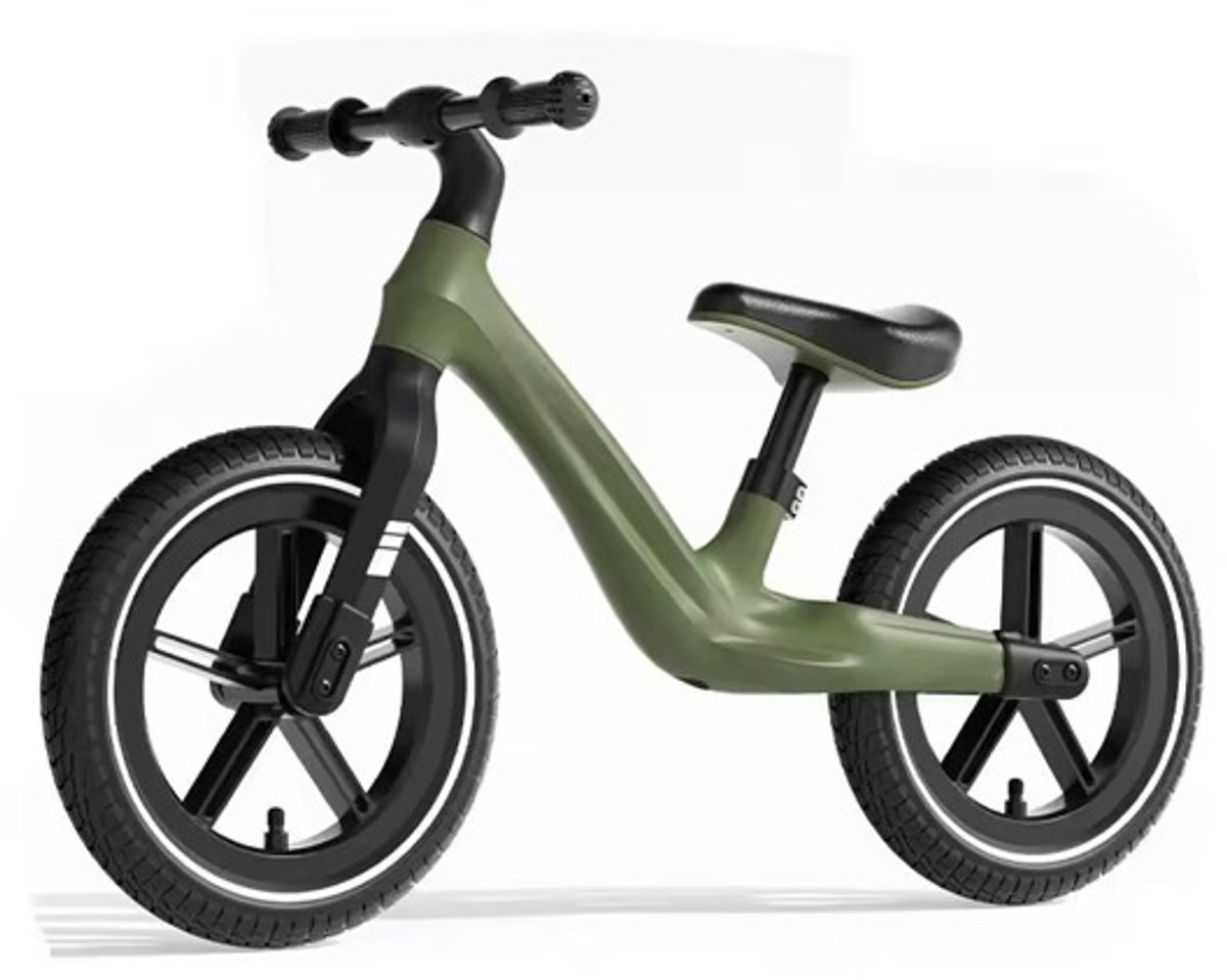 BOECK - Loopfiets – Baby Jungle Loopfiets – Stevige en veilige loopfiets voor peuters en kleuters – Balansfiets zonder pedalen – Lichtgewicht en duurzaam - Donkergroen - Trendy nu