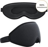 LAANAR® Premium Slaapmasker 100% Verduisterend met 3D Traagschuim - Slaapmasker voor Mannen en Vrouwen - Ergonomisch en Verstelbaar - Premium Materialen - Zwart