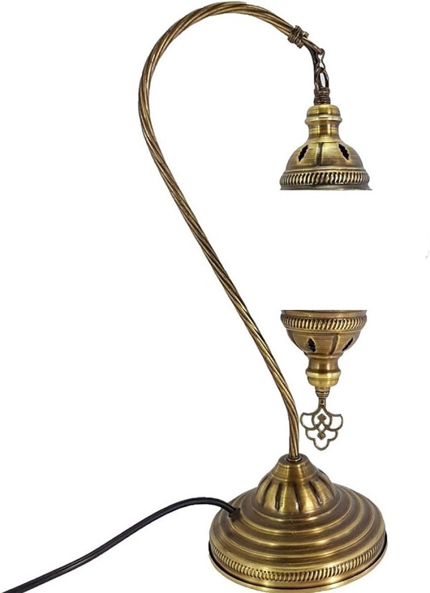Oosterse tafellamp | Zwart wit | Indiaas mozaiek | Oosterse lampen
