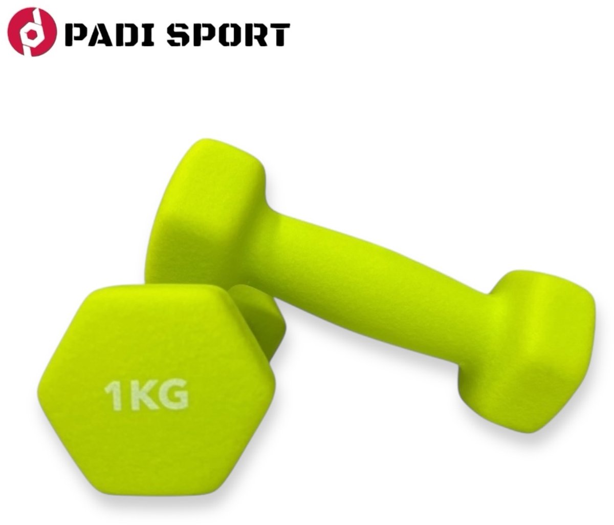dumbell set 1 kg - vinyl - HQ - fitness - dumbells - 1 kg - 2 x 1 kg - zwart