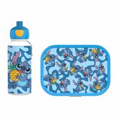 Mepal lunchset (pop-up fles & lunchbox) Campus - 400 + 750 ml - Broodtrommel en Drinkbeker voor kinderen - Bento box - Pop-up drinkfles - Stitch