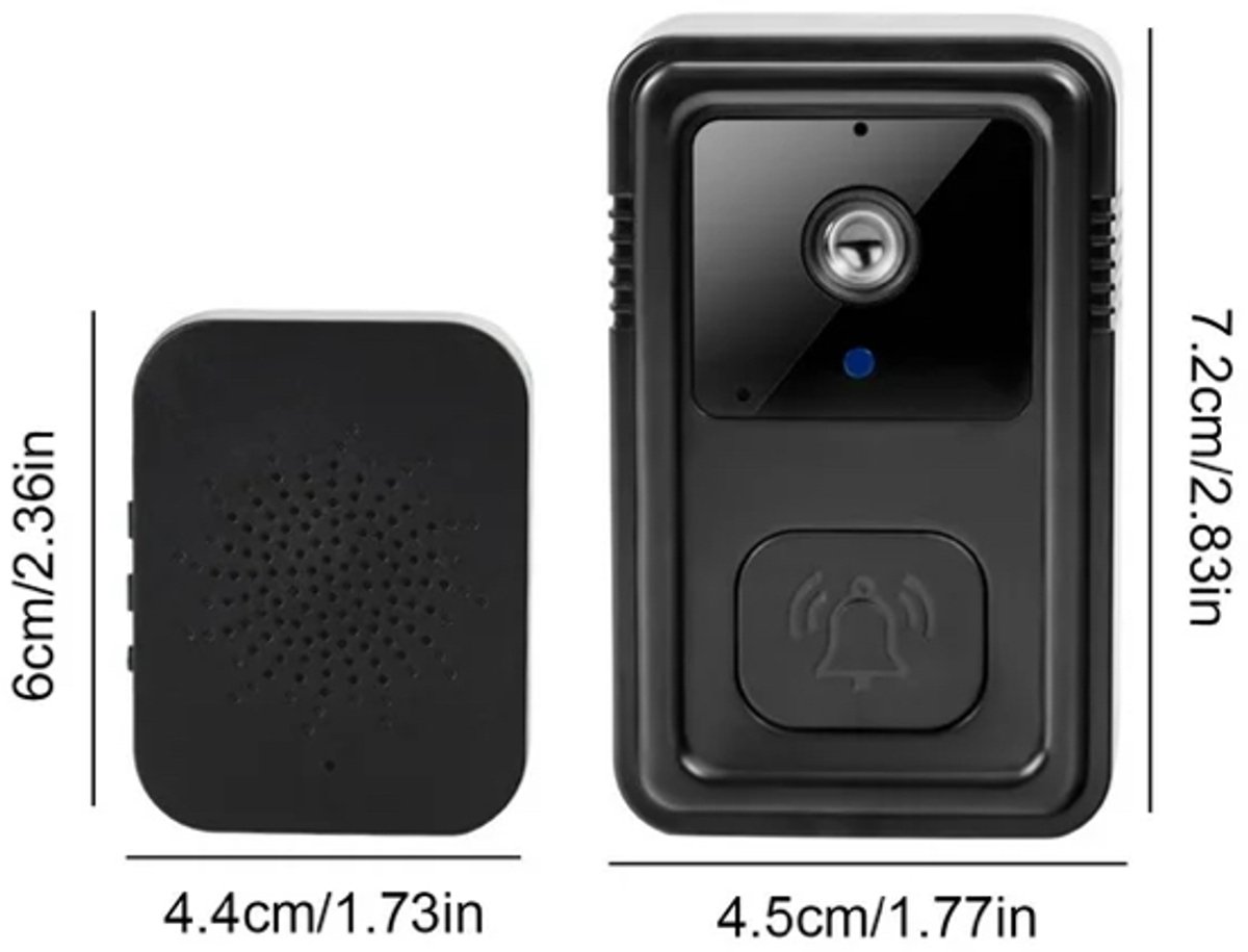 Afbeelding 3 van Smart Deurbel met Camera - Slimme Video Deurbel met 2.4Ghz WiFi, incl tweerichtingscommunicatie