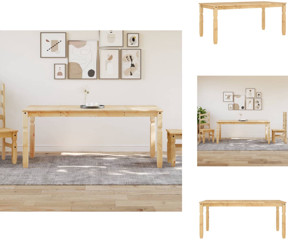 vidaXL Eettafel - Corona - 180x90x75 - cm - massief - grenenhout Bruin