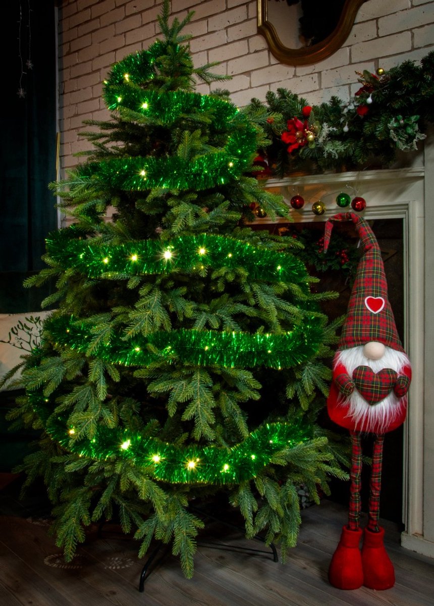 Groene LED kerstboom batterijgevoede lichtsnoer voor de kerstboom VOOR DE KERSTBOOM 6 meter