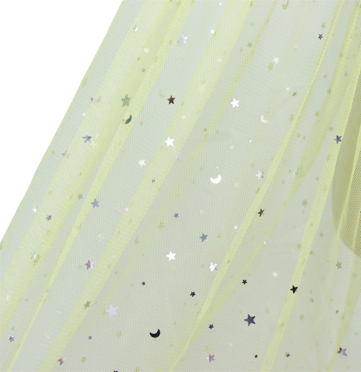Joya Kids® Verkleedcape met Accessoires Licht Geel | Prinsessencape | Cape Set | Unicorn | Meisje Verkleedset | Carnvalskleding Meisjes | Met Kroon, Staf, Handschoenen en Sieradenset — afbeelding 3