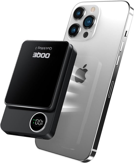 OOQE QuickMag 3 - Powerbank | Draadloos | 10000mAh | - OOQE - €34,95