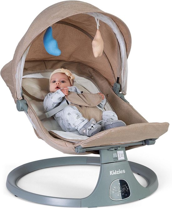 Kidzies Elektrische Wipstoel - Muziek en Bluetooth functie - 5 punts gordel - Met eetplankje - Verstelbaar