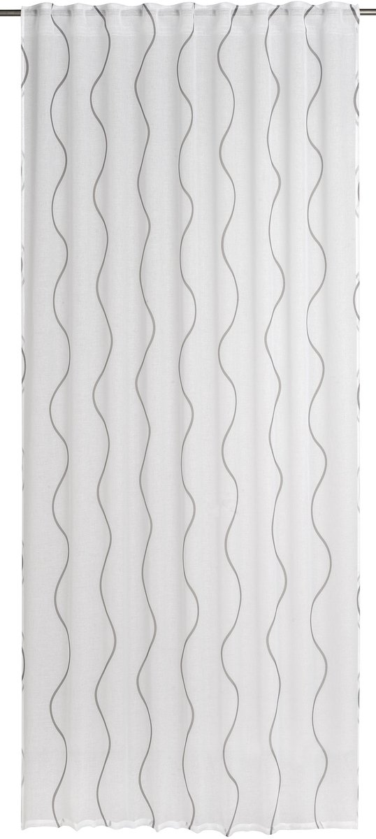 Elbersdrucke Gordijn met verborgen lussen Curve 255x140 cm wit-grijs WeißGrau