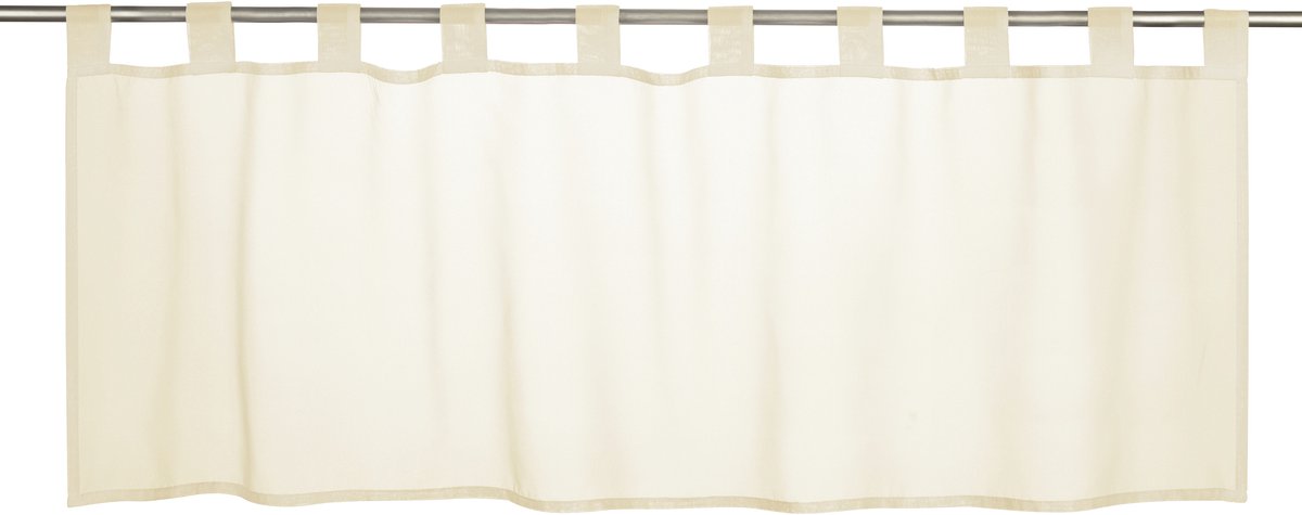 Elbersdrucke Bistro Gordijn Basic 48x140 cm beige transparant