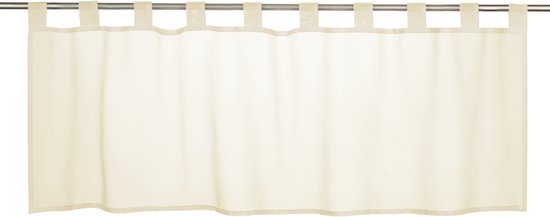 Elbersdrucke Rideau de bistrot Basic - 48x140cm - beige transparent