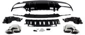 Achterdiffuser met Uitlaattips - Voor Mercedes C-Klasse W205 Sedan AMG-Line (2014-2021) - Auto Accessoires