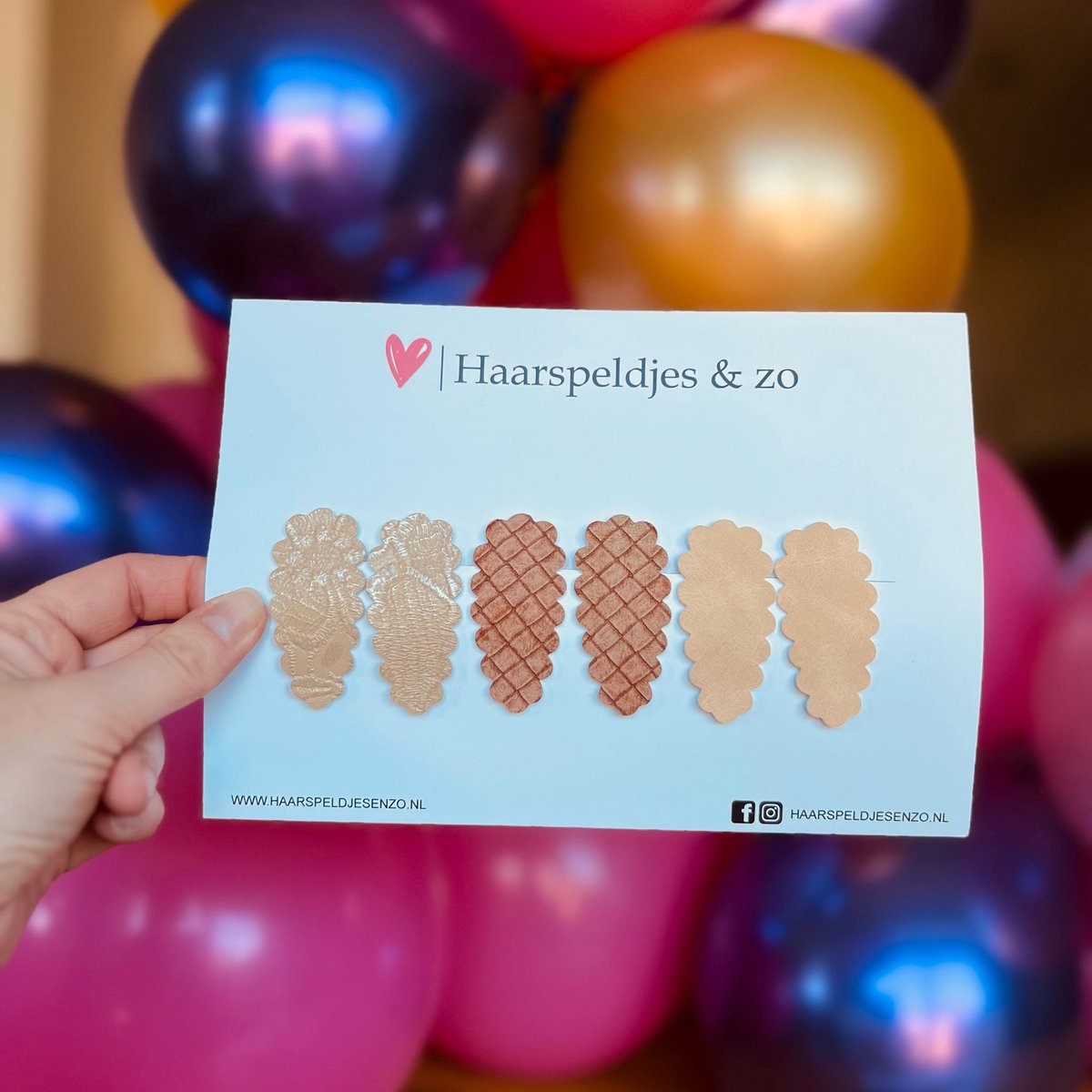 Haarspeldje Liz - golvend - setje - khaki - 3 cm speldjes