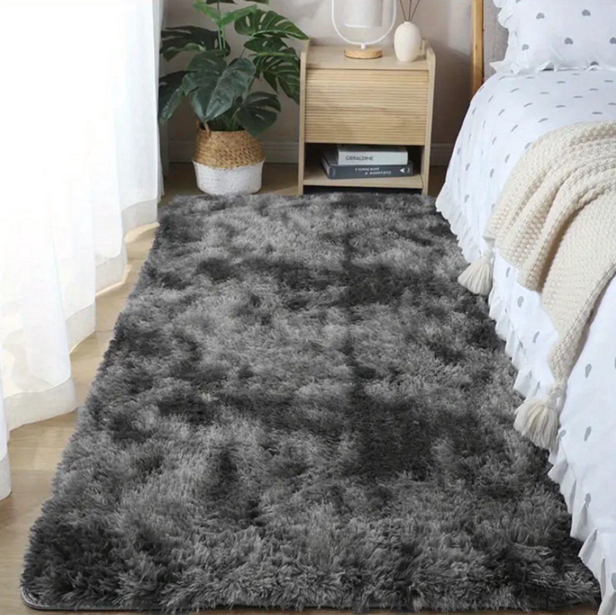 PolkaHome Vloerkleed Kinderkamer 120x160 - Tapijt Woonkamer & Tapijt Slaapkamer - Rechthoek Rug Carpet - Hoogpolig Zacht Fluffy - Antislip - Modern Cadeau