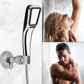 Waledano® Douchekophouders Zelfklevend - Verstelbaar – Chroom - Grote zuignap - Wandhouder - Draaibaar -Handdouchehouder - Douchekop Houder Zonder Boren