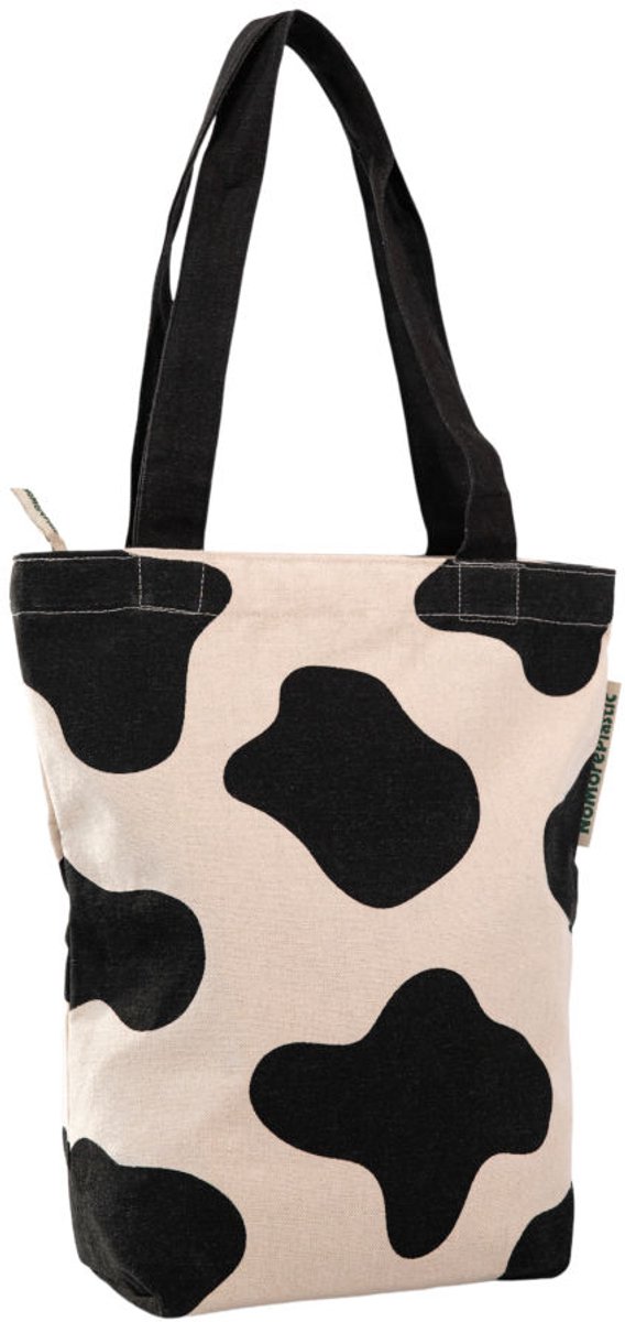 Tote Bag met ritssluiting - Moo Musthave - Duurzaam - Gemaakt van gerecycled bedlinnen - Cadeau voor vrouw