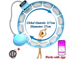 MELTAZO Hoelahoep Fitness, Hoelahoep met App, Smart Hula Hoop Fitness with App, Slimme Hoelahoop met Mobiele APP, Hoela hoep, Cerceau Intelligent avec App, Fitness Hoelahoep Volwassenen, Verstelbare Hoelahoep, Weighted Hula Hoop voor Vetverbranding