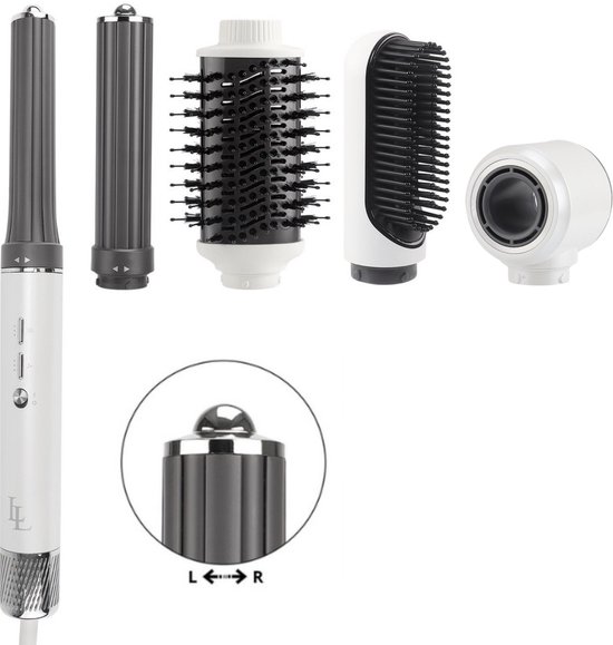 Largolash Pro Airstyler - Fohnborstel Krultang 6 in 1 - Krultang - Multistyler - Krulborstel - Coldshot - Krulborstel en Stijlborstel - 135.000 RPM - Nieuwste Pro versie okt 2025