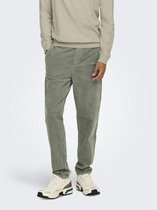 ONLY and SONS ONSLINUS TAP CORDUROY 0185 PANT NOOS Heren Stoffen broek - groen - L