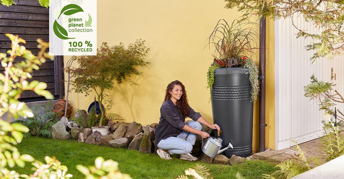 Garantia récupérateur d'eau Milo 2 en 1 - 230 liter - avec jardinière et robinet