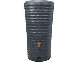 Garantia - Regenton Jolie 2 in 1 - 230 L - grafietgrijs - met kraantje - met geïntegreerde plantenbak